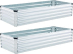 2 Pack 4x2x1FT Galvanized Raised Garden Bed Kit, Outdoor Metal Planter Box - Image 7