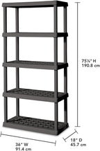 Sterilite 5 Shelf Unit, Heavy-Duty Shelving Storage Rack - Image 3