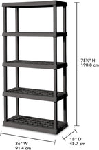 Sterilite 4-Pack 5 Shelf Unit, Heavy-Duty Shelving Storage Rack - Image 3