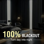 H.VERSAILTEX Linen Blackout Curtains 45 Inches Long 100% Absolutely Blackout - Image 2