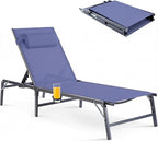 Foldable Chaise Lounge Chair by HOMELYM