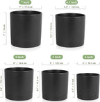 7/6.5/6/5/4 inch Plant Pots for Small Indoor Outdoor Plants, 5 Pack Cylinder - Image 2