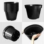 10 Inch Plastic Nursery Pots for Plants 10 Pack Plant Pots - Image 3