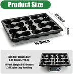 20 Cell Plant Trays for Carrying 3 inch Round Nursery Pots, Sturdy Plastic - Image 2