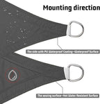 LOVE STORY Right Triangle 7'x14'x15.7' Waterproof Sun Shade Sail Canopy UV Block - Image 4