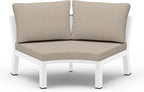 Outdoor Patio Sectional Modular Sofa, Aluminum 1 Piece Curved Patio Couch by Oasbira