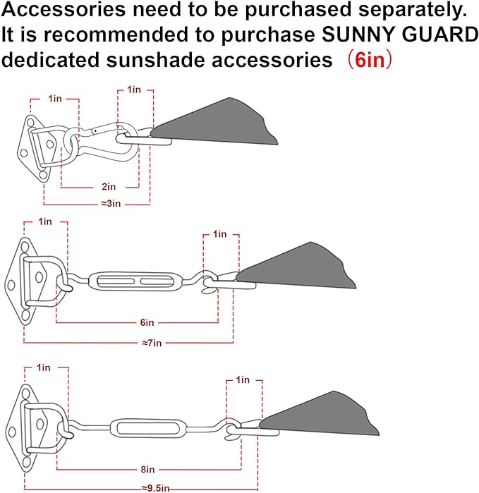 SUNNY GUARD Custom Size 14'x20'x24.4' Triangle Terra Red UV Block Sunshade - Image 3