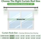 2 Pack Curtain Rods for Windows 28 to 48, 1 Inch Adjustable Black Heavy Duty - Image 7