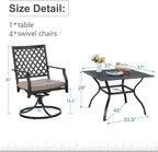 PHI VILLA 5 Pieces Outdoor Dining Set - Image 8