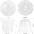 MIXC Clear Plant Nursery Pots - Image 3
