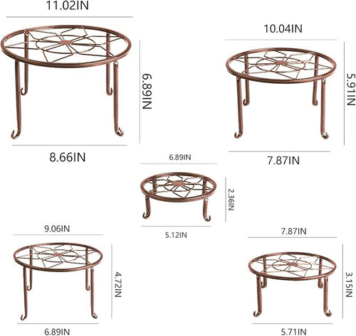 5 Pack Metal Plant Stands for Multiple Plant, Heavy Duty Flower Pot Stands for - Image 2