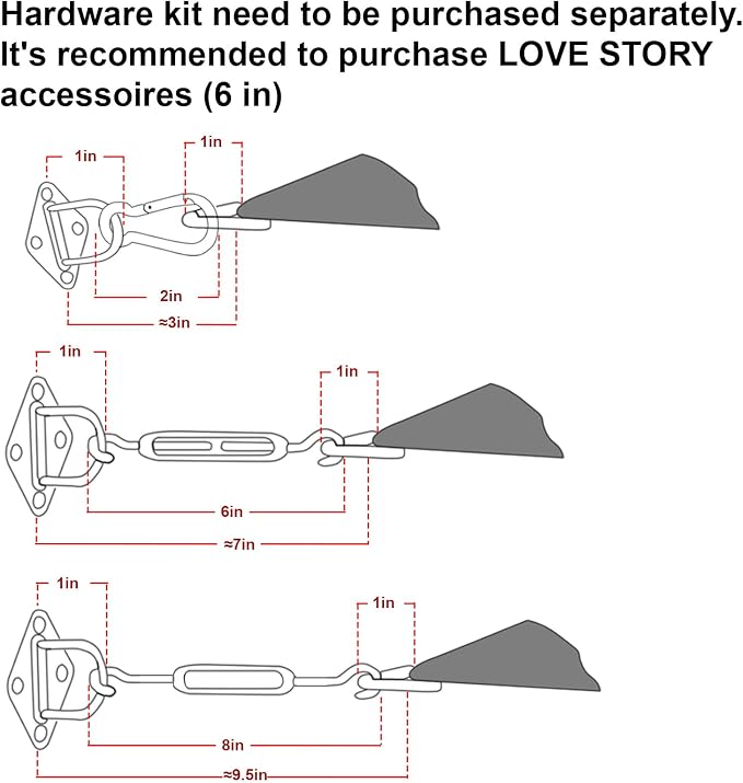 LOVE STORY Custom Size 6'x7' Dark Grey Sun Shade Sail Rectangle UV Block Canopy - Image 3