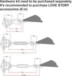 LOVE STORY Custom Size 6'x12'x13.4' Brown Sun Shade Sail Right Triangle - Image 3