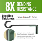 8 Inch 2 Pack Black Heavy Duty Outdoor Plant Hangers, Iron Hanging Plant - Image 2