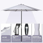 Tempera Patio Market Outdoor Table Umbrella - Image 4