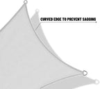 SUNNY GUARD Custom Size 15'x15' Silver Grey Sun Shade Sail Rectangle UV Block - Image 7
