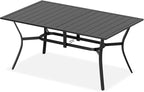 MELLCOM 63''x38'' Outdoor Dining Table - Image 8