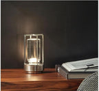 Portable Metal Table Lamp for Indoor/Outdoor, Rechargeable Cordless LED Lamp by HAPYGILightings