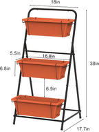 Vertical Raised Garden Bed 3 Tier Elevated Garden Planters Standing Planter Box - Image 2