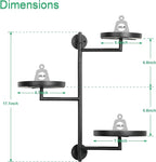 Rotating Window Wall Plant Shelves Stand Holder, 3 Tiered Metal Floating Plant - Image 4