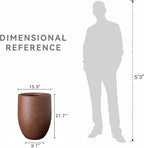 Kante 21.7" H Rusty Tall Planter, Large Outdoor Indoor Decorative Pot - Image 7