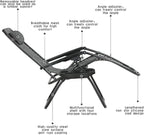 FDW Set of 2 Lawn Outdoor Deck Camping Folding Patio Beach Anti Recliner Pool - Image 3