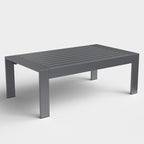 Outdoor Rectangle Patio Aluminum Coffee Tables - Image 4