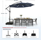 wikiwiki 10ft Solar LED Patio Umbrella - Image 5