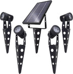 4-Spotlight Mini 50X Solar-Powered LED Spotlight, Outdoor Garden Yard Landscape by SolarLightMart