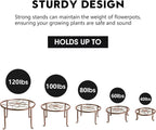 5 Pack Metal Plant Stands for Multiple Plant, Heavy Duty Flower Pot Stands for - Image 3