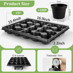 3 Inch Plastic Plant Pots 100 Pcs - Image 4