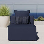 Modway EEI-4209-NAV Saybrook Patio Armless Chair in Navy Blue - Image 2
