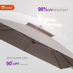PURPLE LEAF 9' X 12' Cantilever Outdoor Patio Umbrella Large Heavy Duty 360° - Image 5