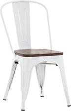 Nazhura Metal Dining Chair Farmhouse Tolix Style - Image 4
