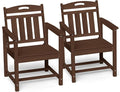 Ciokea HDPE Outdoor Patio Dining Chairs Set of 2, All-Weather Porch Chair by CIOKEA