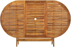 vidaXL Solid Acacia Wood Folding Patio Table - Image 3