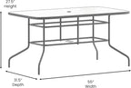 Flash Furniture Tory 31.5" x 55" Rectangular Tempered Glass Metal Table - Image 3