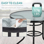 32in Outdoor Table Patio Dining Table Outdoor Dining Table - Image 5