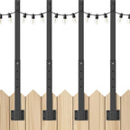 4 Pack String Light Poles, 2.8 Ft Light Poles by Mutovlin