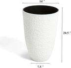 Worth Garden 2-Pack 21" H. White Tall Planters - Image 6