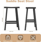 Bar Stools Set of 4, Waterproof UV-Resistant, Durable Resin Kitchen Island - Image 3