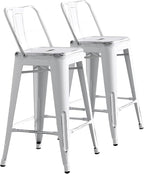 AC Pacific 24” Metal Barstool Set of 2 – Country Rustic Style by ACPacific
