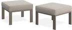 Wisteria Lane Patio Furniture Footstools Metal Ottomans Set of 2, Metal Outdoor - Image 3