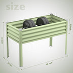 Raised Garden Bed with Legs, 48×24×32in Large Galvanized Elevated Planter Box - Image 4