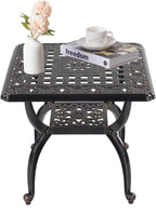 Cast Aluminum Outdoor Side Table, Small Patio Table, Outdoor Coffee Tables by Unknown