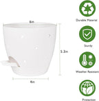 6 Inch Orchid Pots with Holes, 2 Pack Self Watering Planters - Image 4