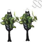 Artilady 2 Pack Black Macrame Plant Hanger Indoor - Image 6