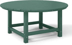WestinTrends Malibu Low Outdoor HDPE Round Patio Coffee Table, Dark Green - Image 7