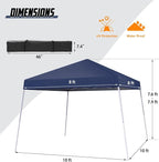 Canopy Tent, 10X10 FT Pop Up Canopy Outdoor Instant Tent Slant Legs - Image 4