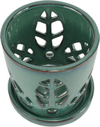 W&W Orchid Pot with Holes and Saucer - Image 3